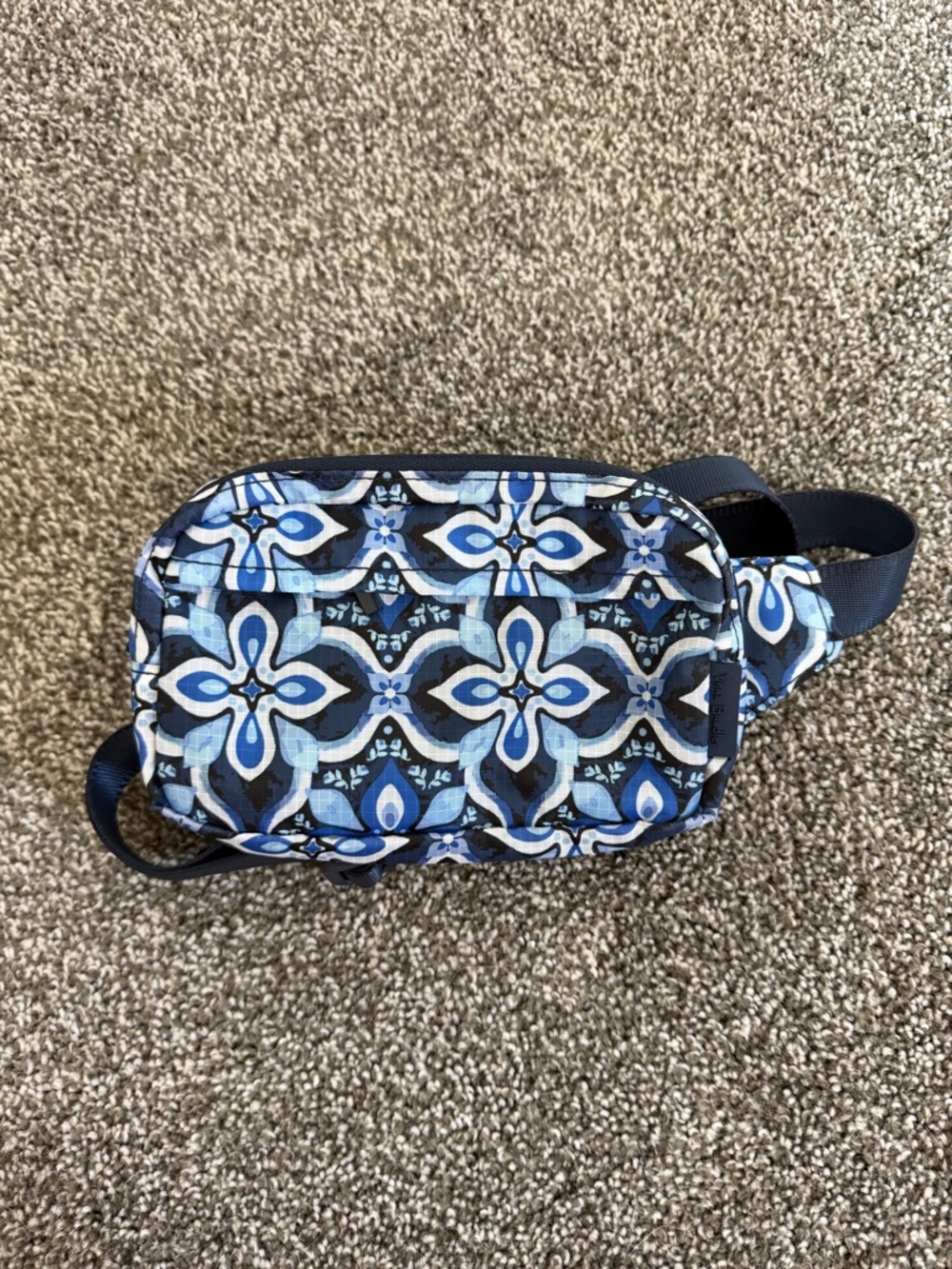 Vera Bradley Blue Navy Tile-Print Crossbody Bag